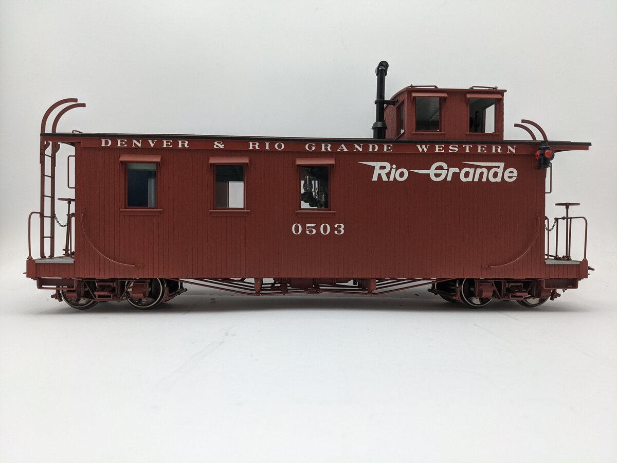 USA Trains R12001 G Scale Denver & Rio Grande Western Woodsided Caboose #0503 EX