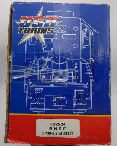 USA Trains R22204 G Gauge BNSF GP38-2 Diesel Engine #2256 with Sound/Box