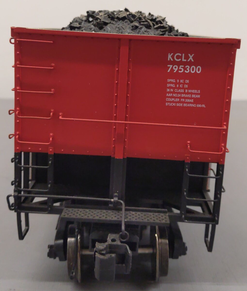 Bethgon G421-10 2 Kansas City Power and Light Coal Porter 1:29 Scale EX/Box