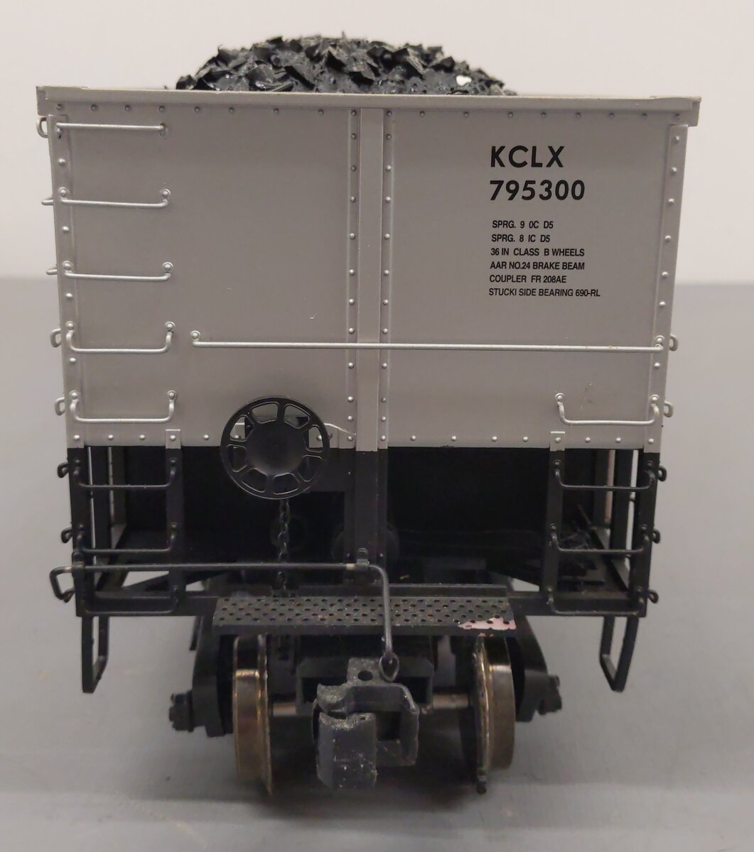 Bethgon G421-10 2 Kansas City Power and Light Coal Porter 1:29 Scale EX/Box