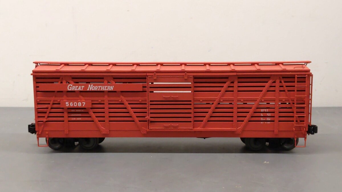 AML G424-05 G Scale Great Northern Stock Car #56087 - Metal Wheels EX/Box