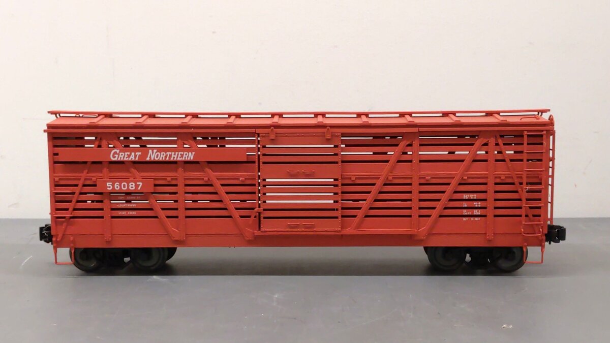 AML G424-05 G Scale Great Northern Stock Car #56087 - Metal Wheels EX/Box