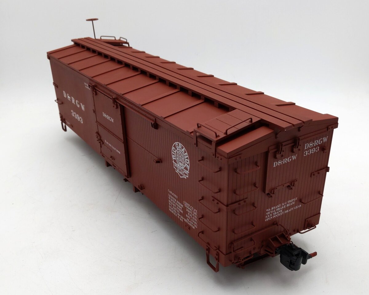 AMS AM31-127 G Scale D&RGW Boxcar #3393 - Metal Wheels EX/Box