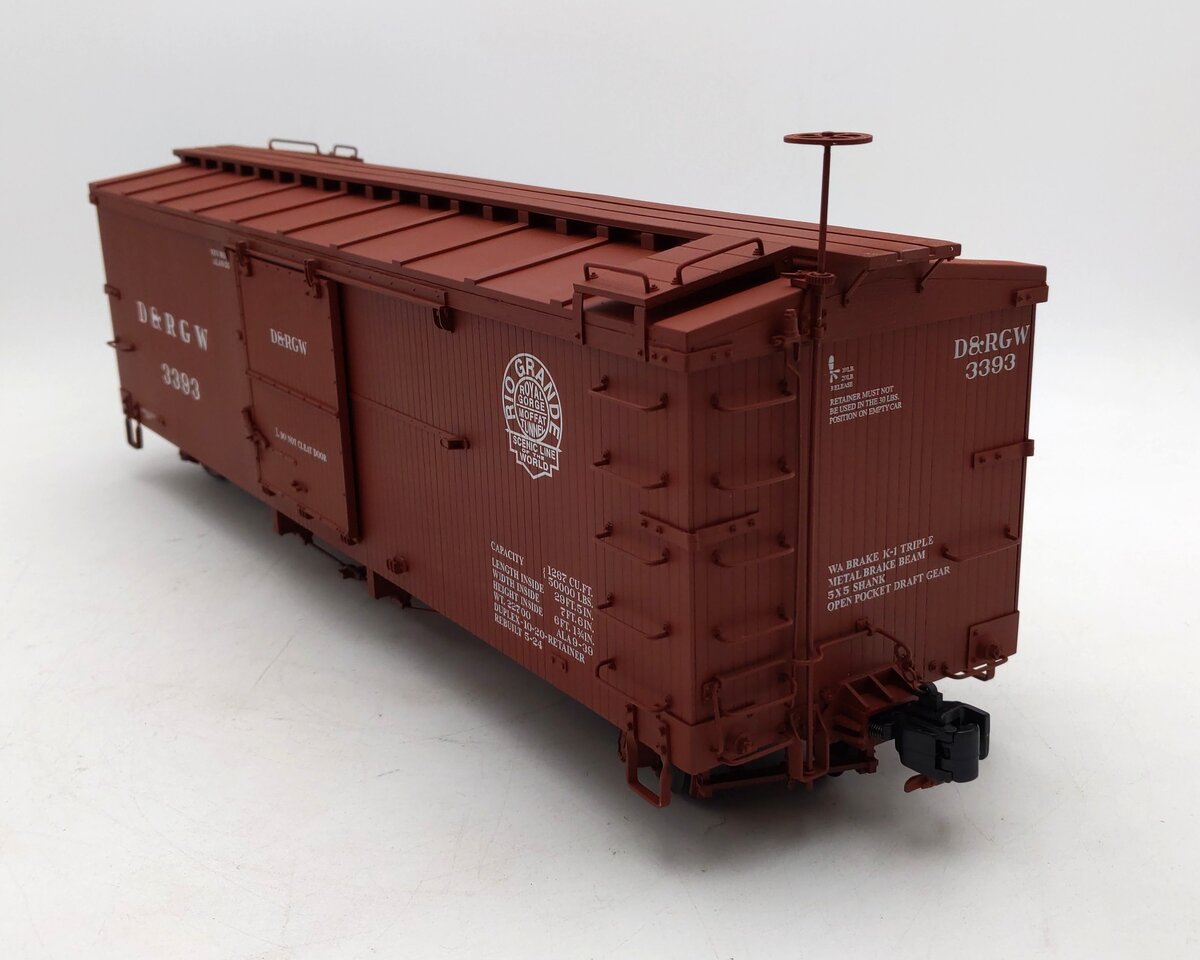 AMS AM31-127 G Scale D&RGW Boxcar #3393 - Metal Wheels EX/Box