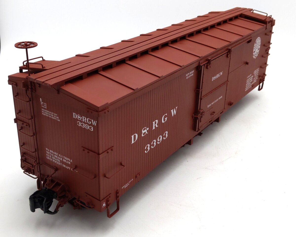 AMS AM31-127 G Scale D&RGW Boxcar #3393 - Metal Wheels EX/Box