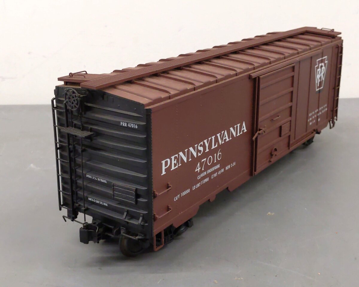 American Mainline G401-06 G Scale Pennsylvania Boxcar #47016 w/ Metal Wheels EX/Box