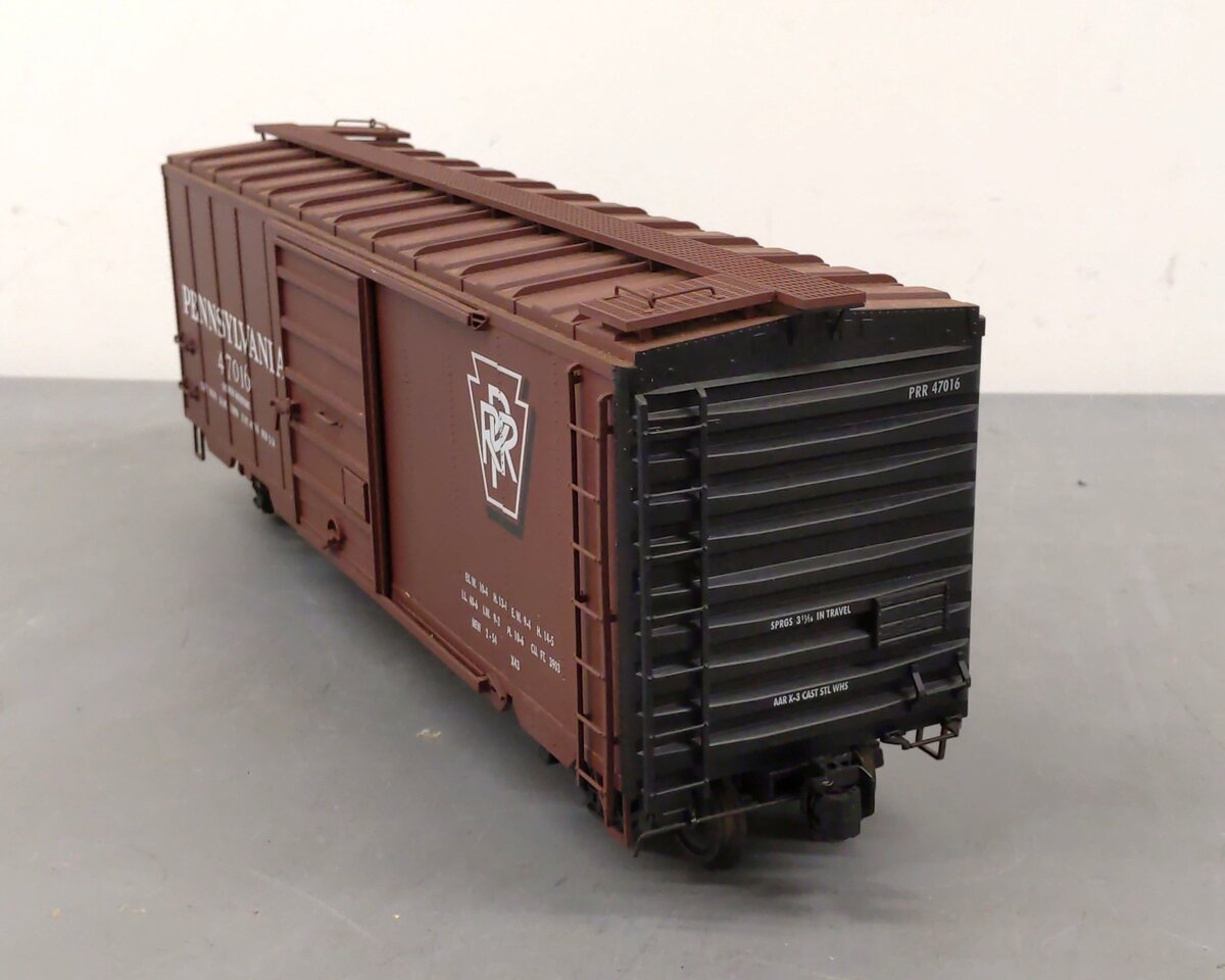 American Mainline G401-06 G Scale Pennsylvania Boxcar #47016 w/ Metal Wheels EX/Box