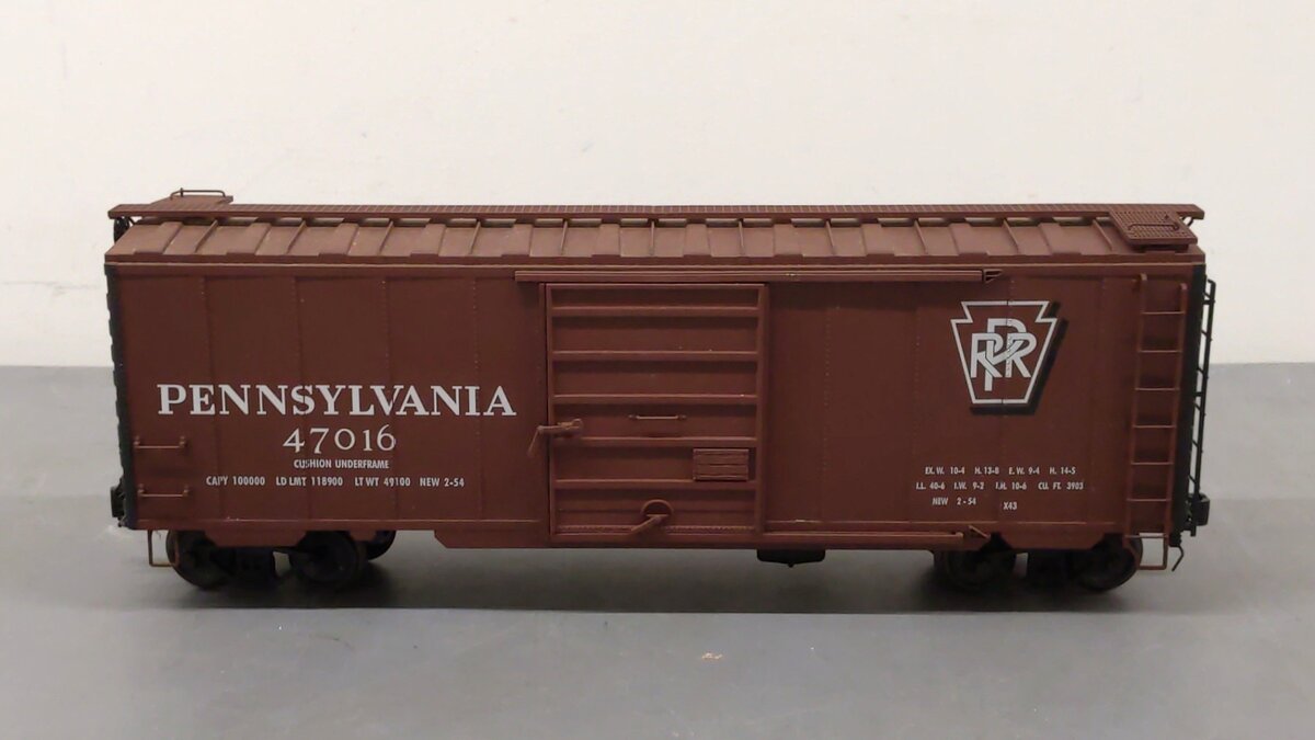 American Mainline G401-06 G Scale Pennsylvania Boxcar #47016 w/ Metal Wheels EX/Box