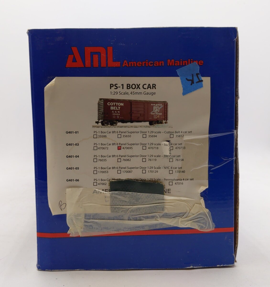 American Mainline G401-02 G Scale Baltimore & Ohio PS-1 Boxcar #470695 EX/Box
