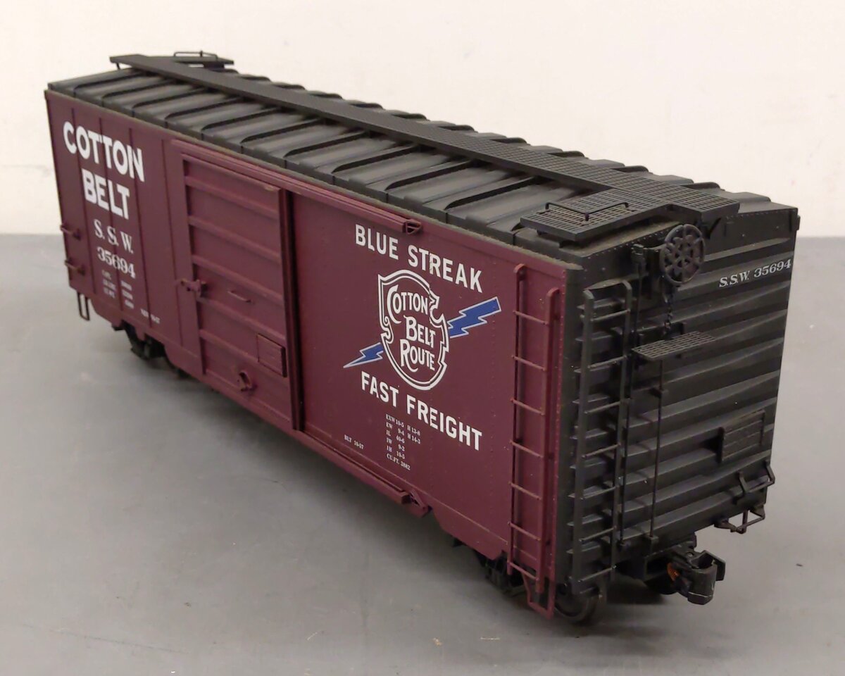 American Mainline G401-01 G SSW Cotton Belt PS-1 Boxcar #35694 w/ Metal Wheels EX/Box