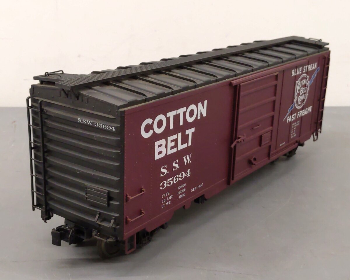 American Mainline G401-01 G SSW Cotton Belt PS-1 Boxcar #35694 w/ Metal Wheels EX/Box
