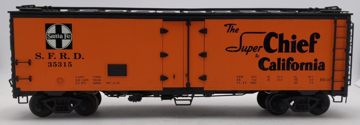 USA Trains R16501 G Gauge Santa Fe "Super Chief" 40' Reefer Car #35315/Box