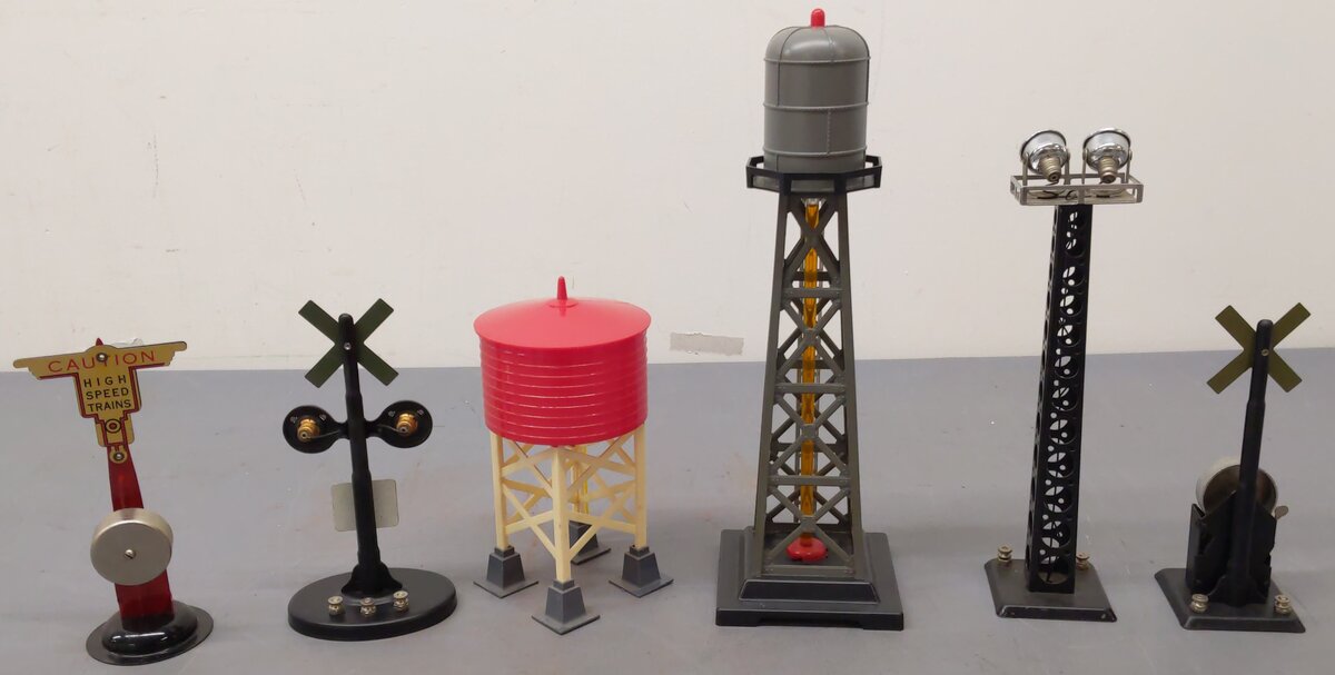 Marx Vintage O Gauge Towers And Signals #423,414,065,416,0465,418 [6] VG