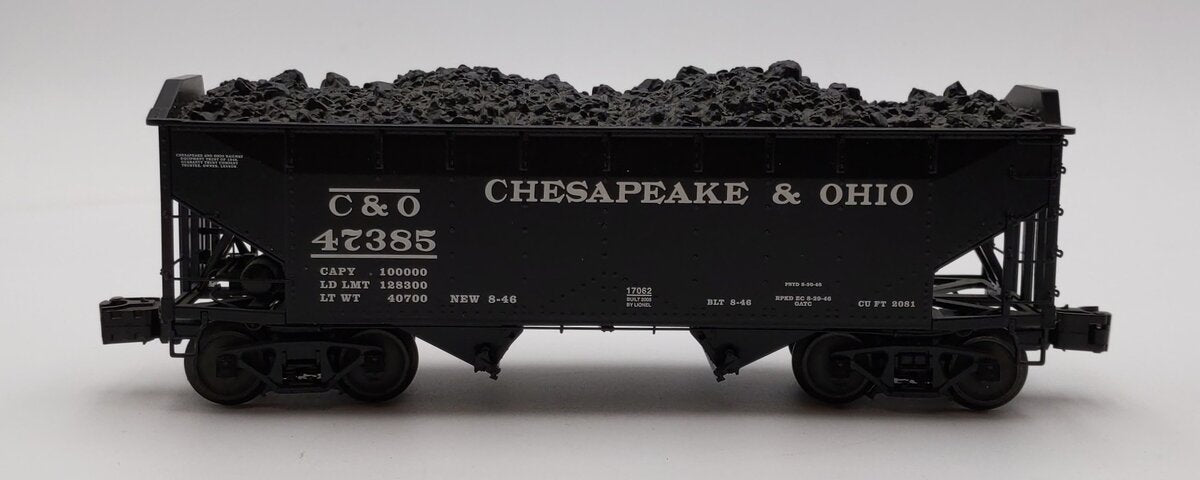 Lionel 6-17025 O Die-Cast Chesapeake & Ohio 50-Ton Offset Hopper Car #300027 NIB