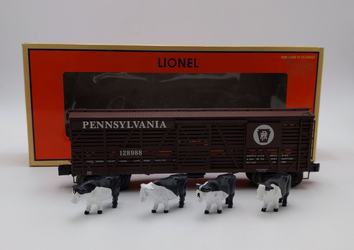 Lionel 6-27259 O Gauge Pennsylvania Railroad ACF Stock Car #128988 NIB