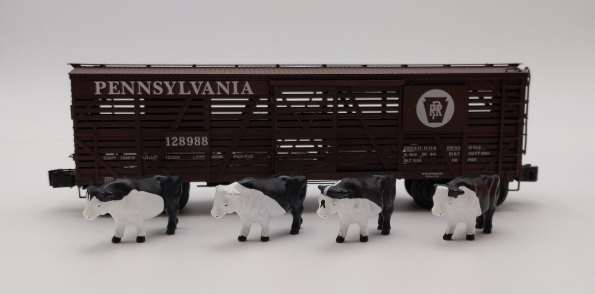 Lionel 6-27259 O Gauge Pennsylvania Railroad ACF Stock Car #128988 NIB