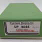 Overland OMI-6095 HO Scale BRASS Union Pacific SD45 Diesel Locomotive #3620 EX/Box