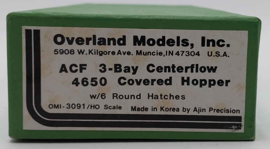 Overland OMI-3091 HO Scale ACF 3-Bay Centerflow 4600 Covered Hopper EX/Box