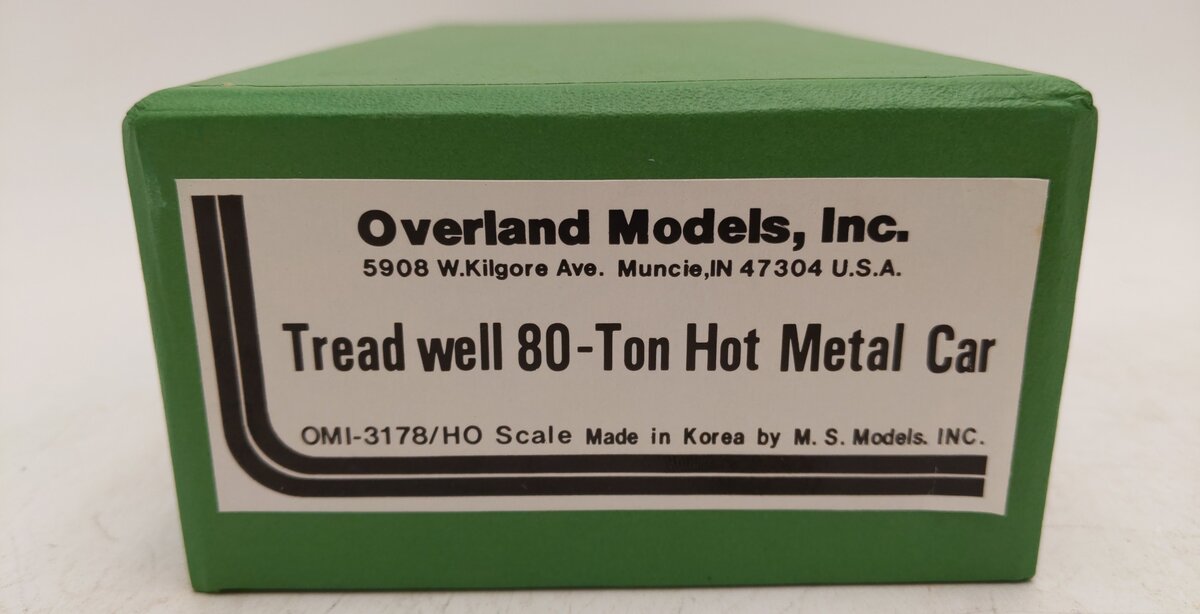 Overland 3178 HO Brass Tread Well 80 Ton Hot Metal Car EX/Box