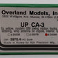 Overland 3970.4 HO Scale BRASS Union Pacific CA-3 Caboose #25089- Painted LN/Box
