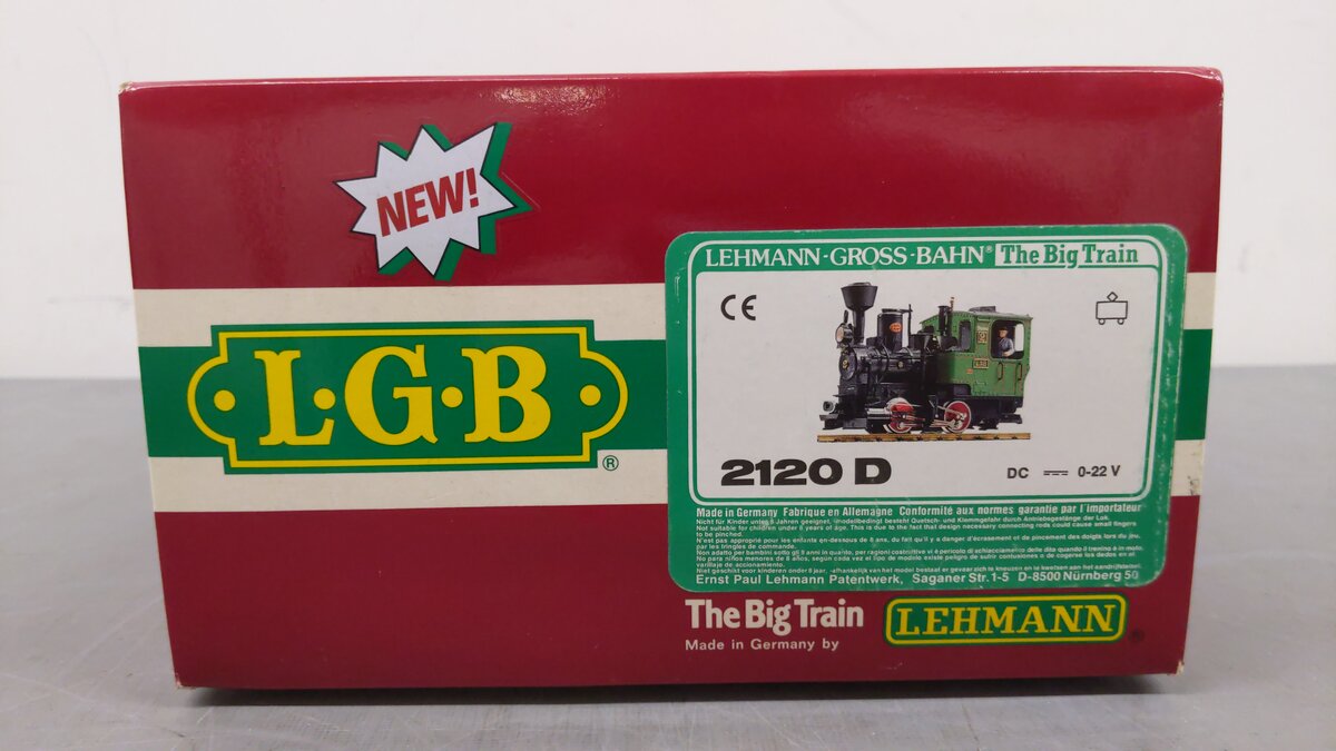 LGB 2120D G Scale Stainz 0-4-0 Steam Locomotive #2774 VG/Box