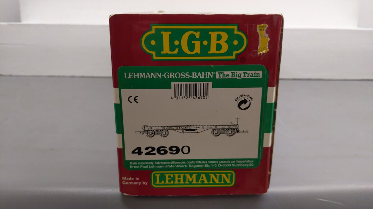 LGB 42690 G Colorado and Southern Flatcar #1069 VG/Box