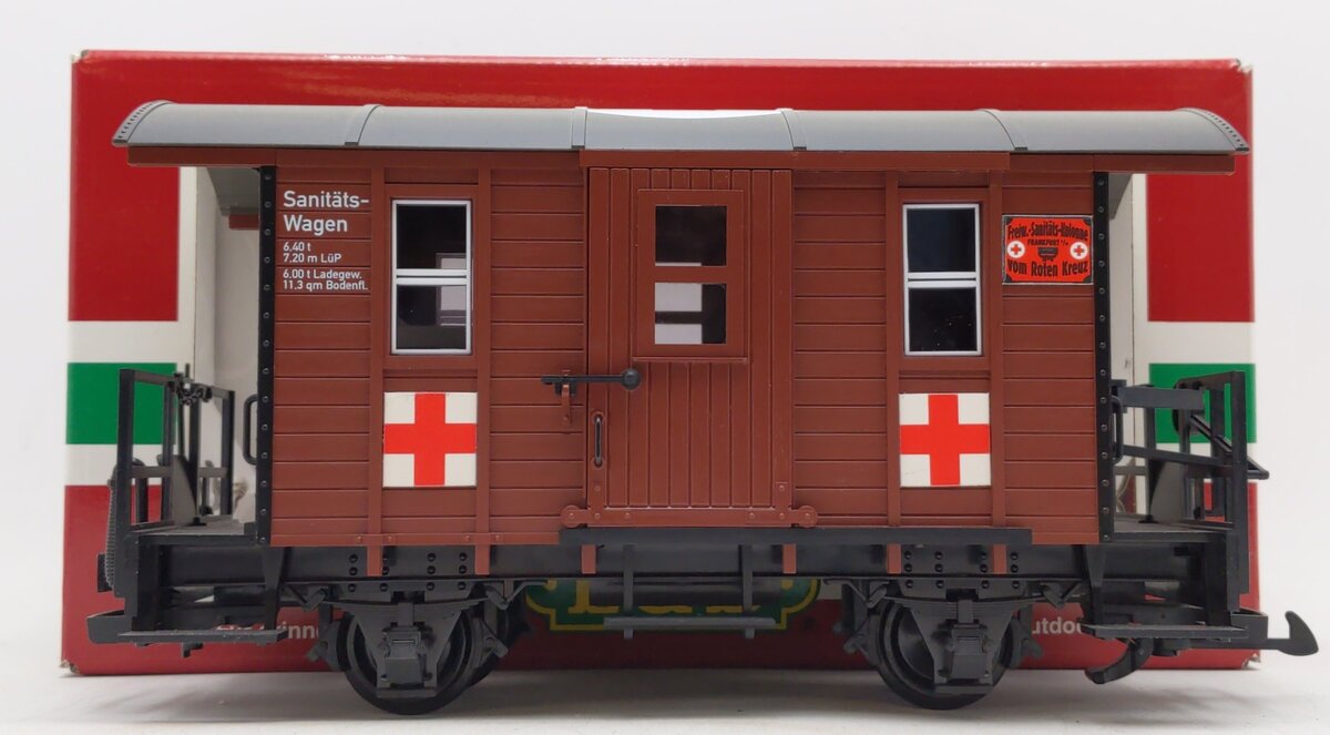 LGB 41390 G Red Cross Ambulance Car EX/Box