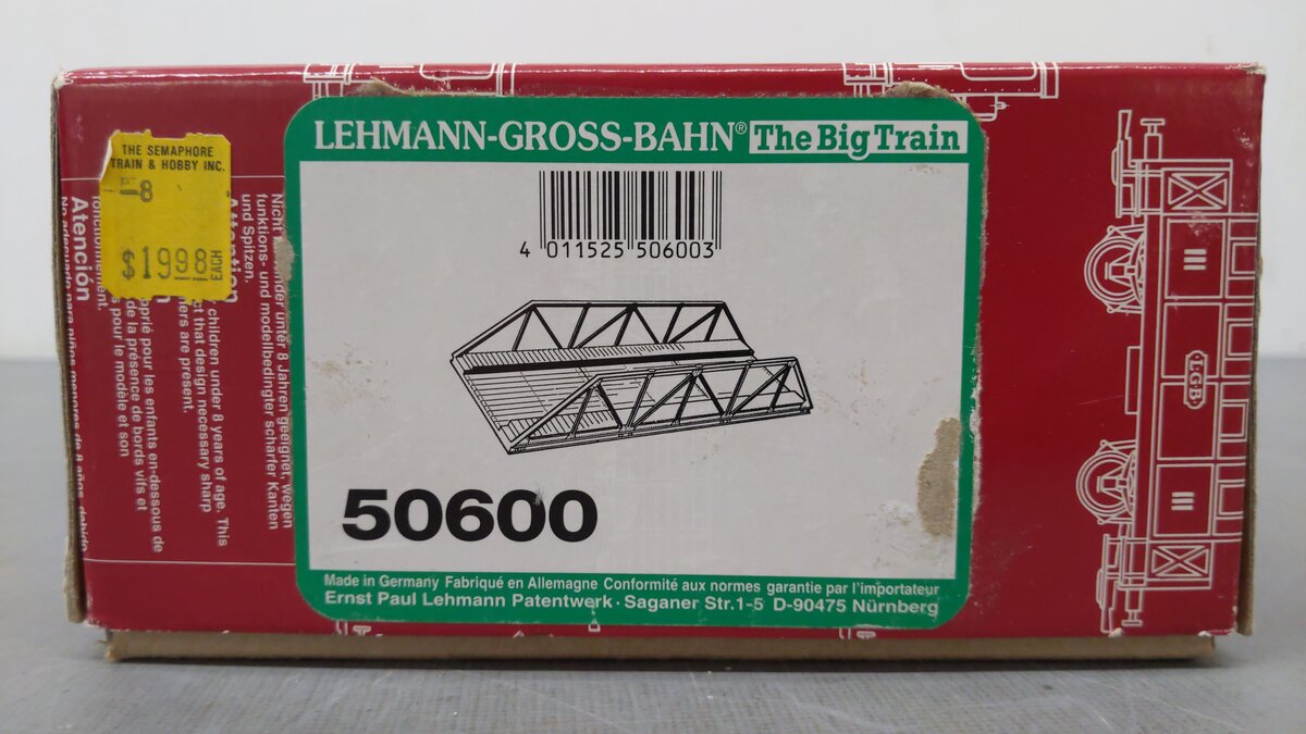 LGB 50600 G Scale Truss Bridge EX/Box