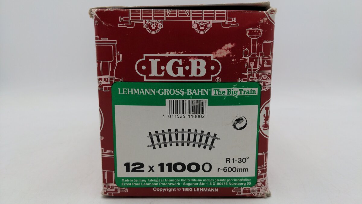 LGB 11000 G Scale R1 30 Degree Curved Track Sections (12) EX/Box