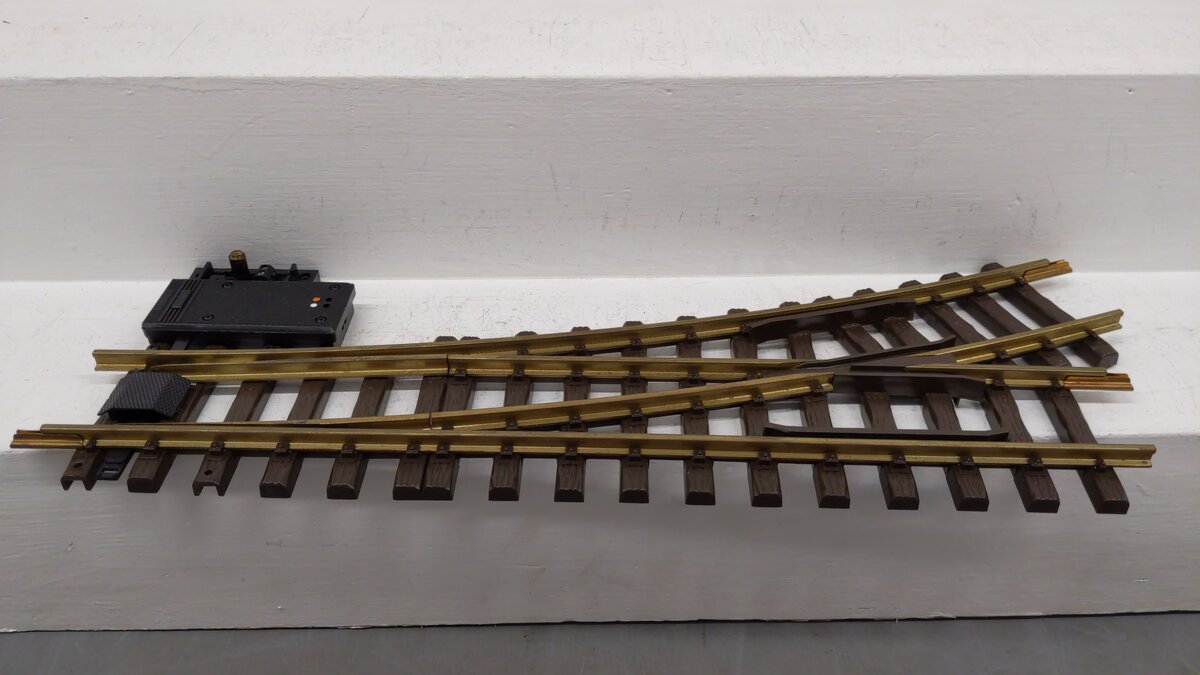 LGB 16150 G 22.5° R3 Left Hand Manual Curved Switch Turnout EX/Box
