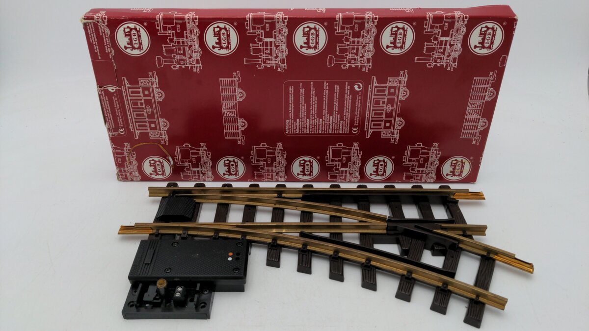 LGB 1205 G Scale 30° Right Hand Electric Switch Turnout EX/Box