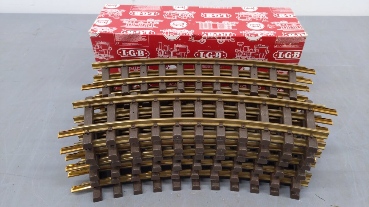 LGB 1100 G Scale 30 Degree Curved Track Sections (12) EX/Box