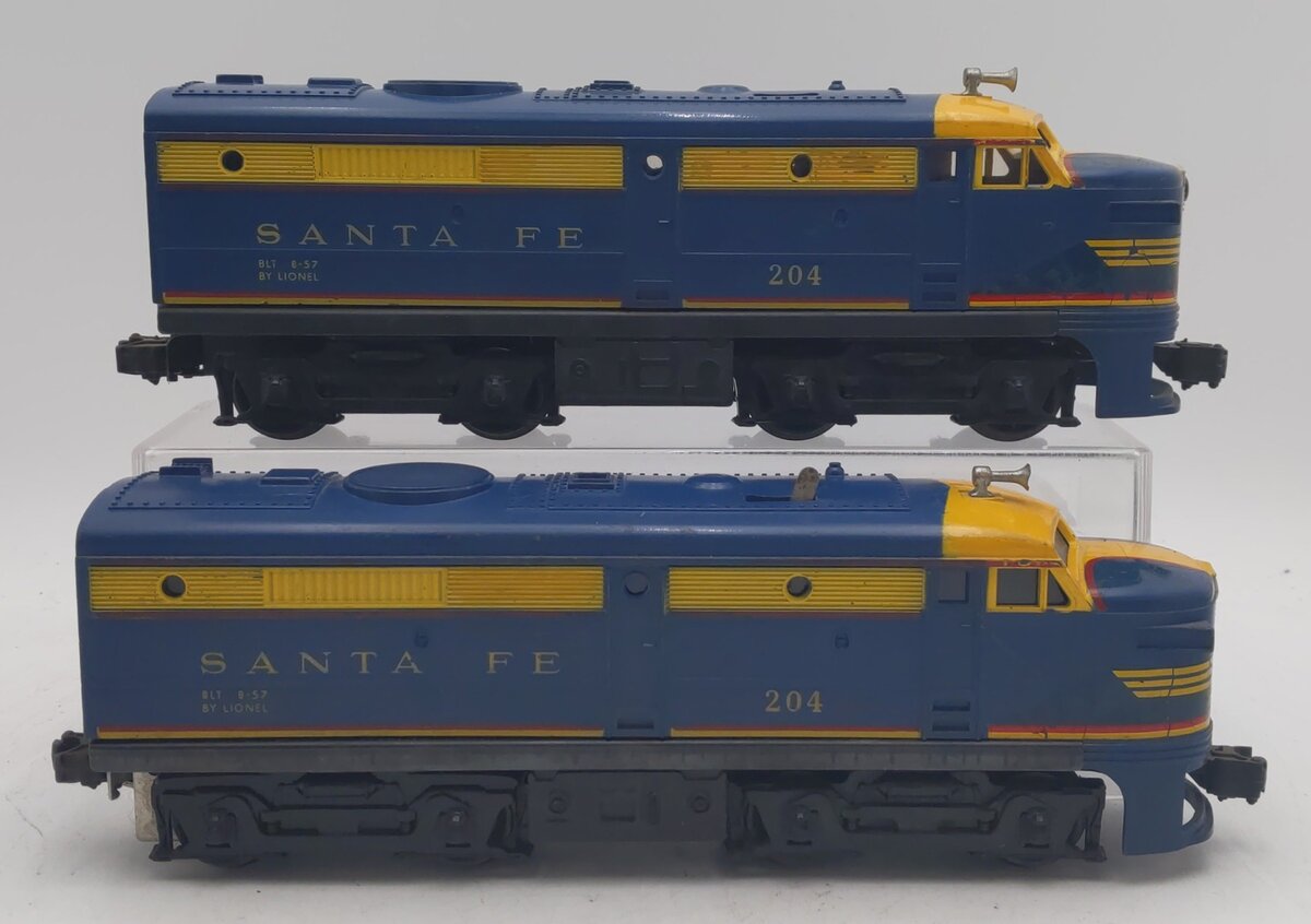 Lionel 204 Vintage O Santa Fe AA Diesel Locomotive Set VG
