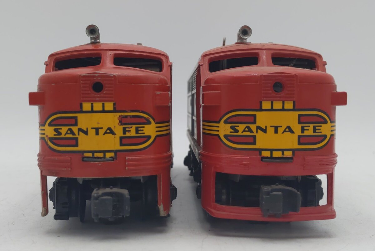 Lionel 218 Vintage O Santa Fe Alco AA Diesel Locomotive Set VG
