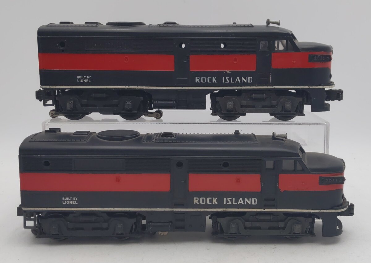 Lionel 2031 Vintage O Rock Island Alco AA Diesel Locomotive Set VG