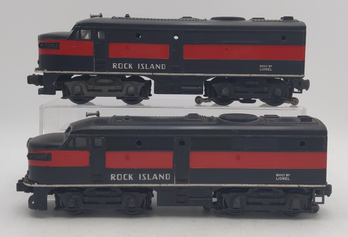Lionel 2031 Vintage O Rock Island Alco AA Diesel Locomotive Set VG