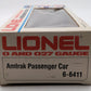 Lionel 6-6411 O Gauge Amtrak Illuminated Passenger Car #6411 LN/Box