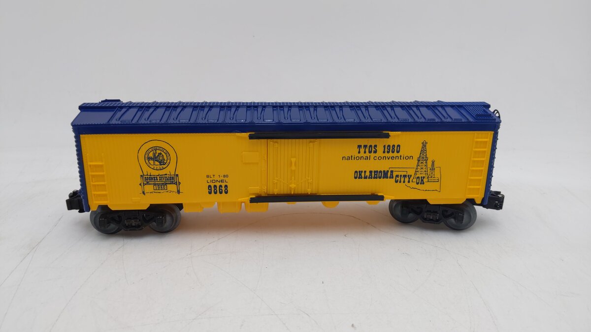 Lionel 6-9868 O Gauge TTOS 1980 Oklahoma City Boxcar EX/Box