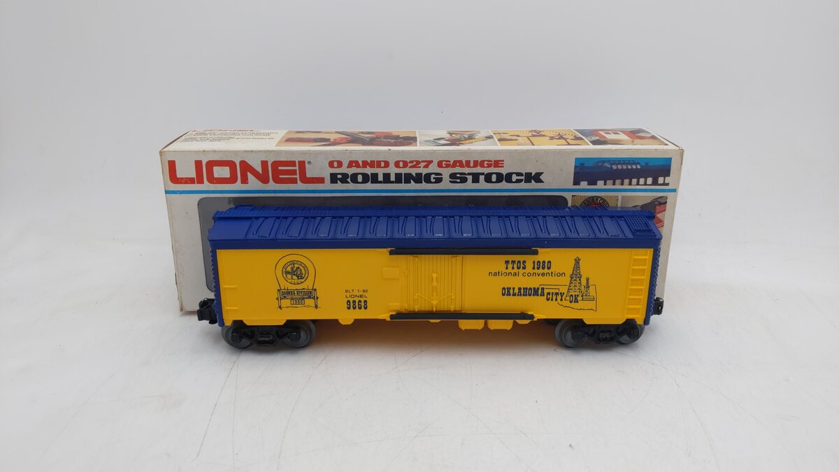 Lionel 6-9868 O Gauge TTOS 1980 Oklahoma City Boxcar EX/Box