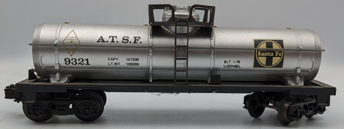 Lionel 6-9321 O Gauge Atchison Topeka & Santa Fe Single Dome Tank Car EX/Box