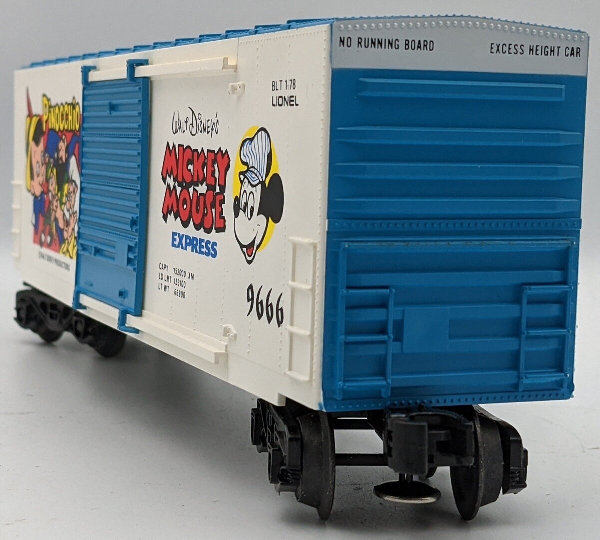 Lionel 6-9666 O Gauge Pinocchio Hi Cube Boxcar #9666 EX/Box