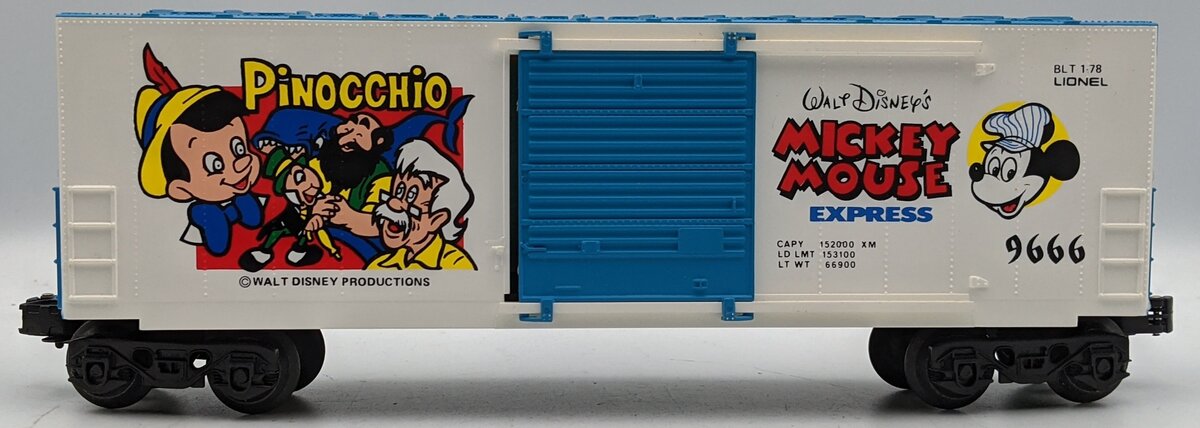 Lionel 6-9666 O Gauge Pinocchio Hi Cube Boxcar #9666 EX/Box