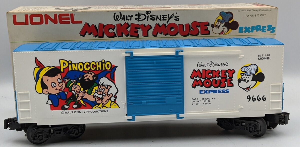 Lionel 6-9666 O Gauge Pinocchio Hi Cube Boxcar #9666 EX/Box