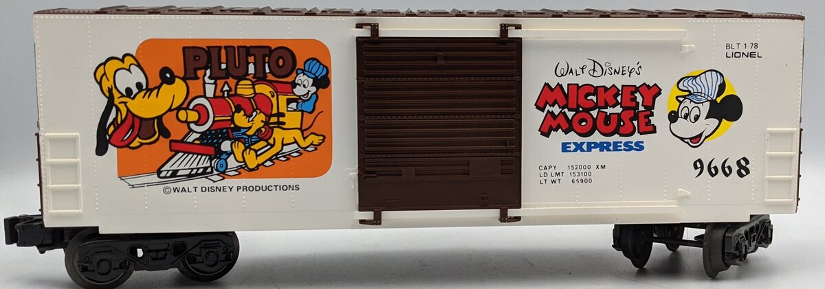 Lionel 6-9668 O Gauge Disney Pluto Hi Cube Boxcar NIB