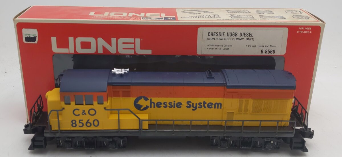 Lionel 6-8560 O Chesapeake and Ohio U36B Non-Powered Diesel Locomotive #8560 EX/Box