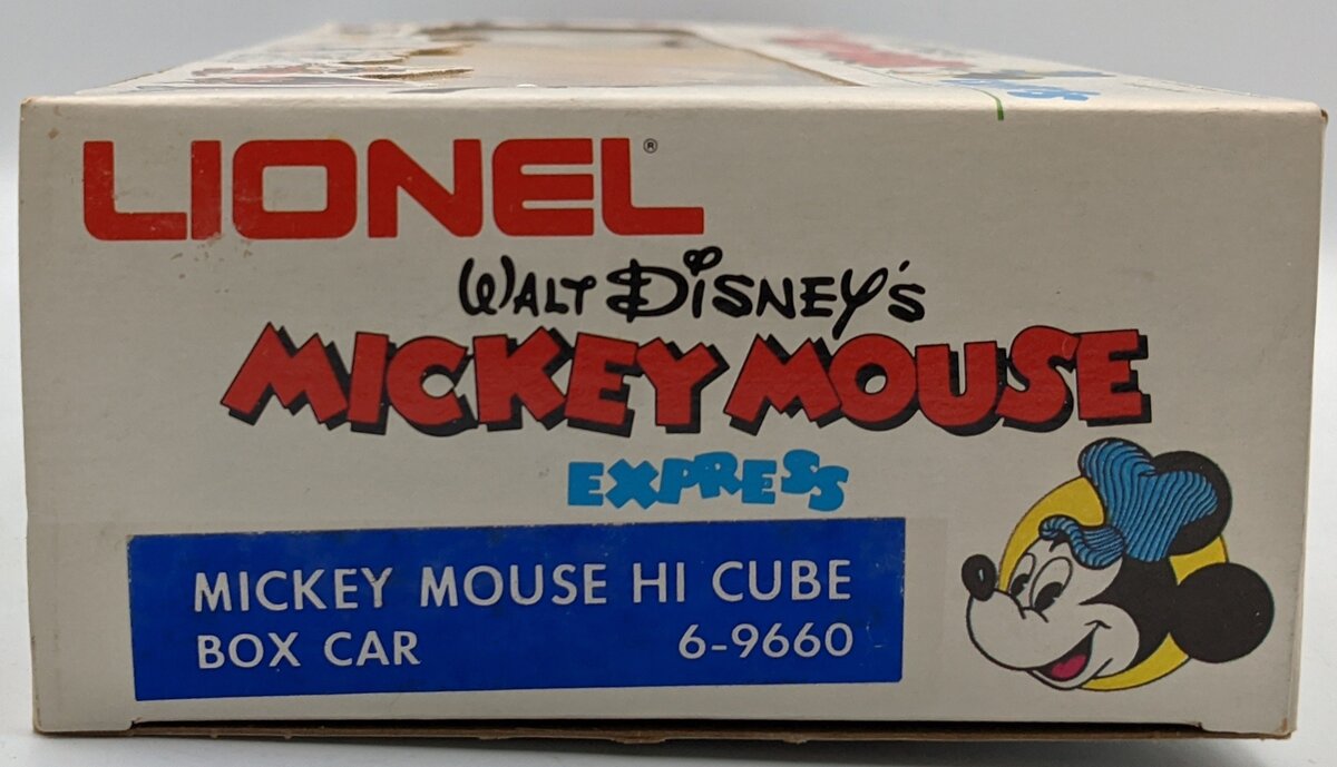 Lionel 6-9660 O Gauge Mickey Mouse Hi-Cube Boxcar NIB