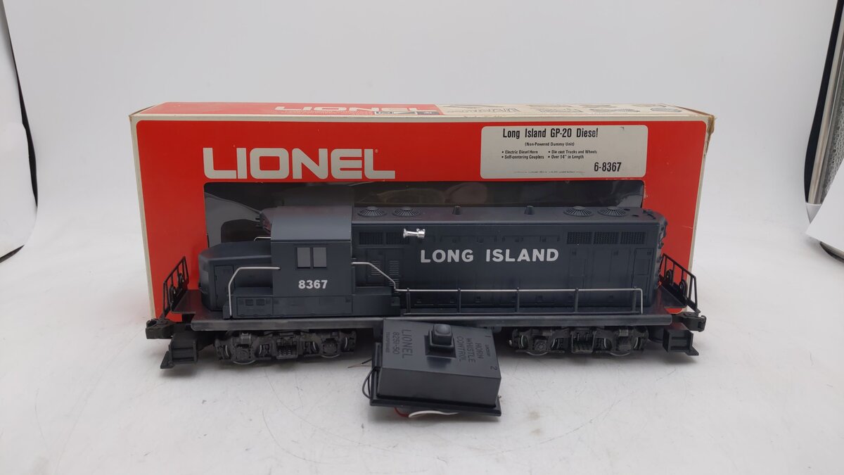 Lionel 6-8367 O Gauge Long Island GP20 Non-Powered Diesel Locomotive EX/Box