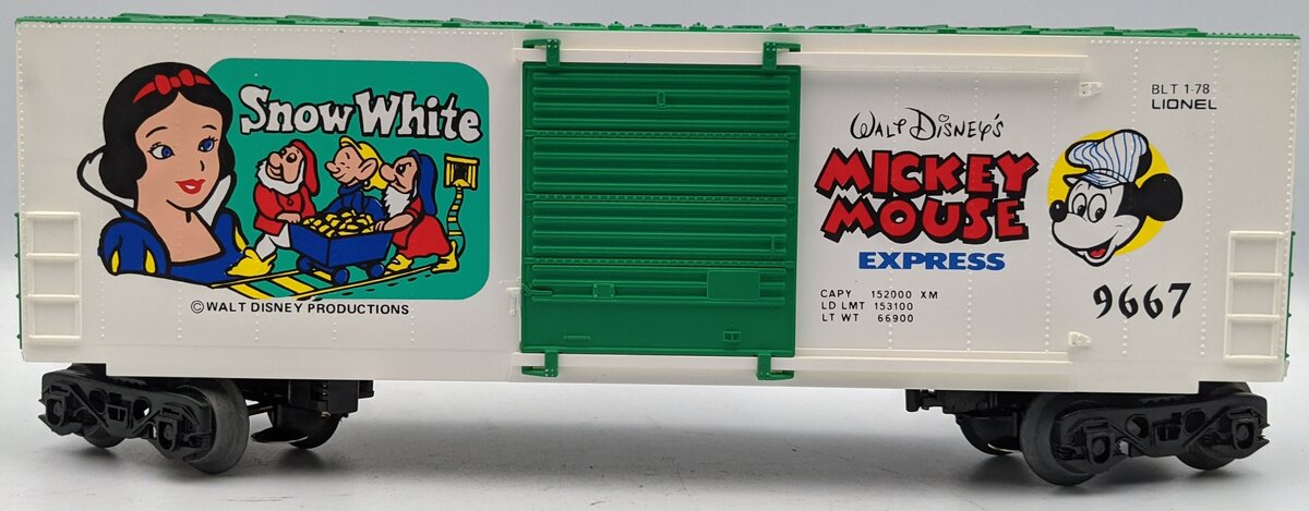Lionel 6-9667 O Disney Snow White Hi Cube Boxcar NIB