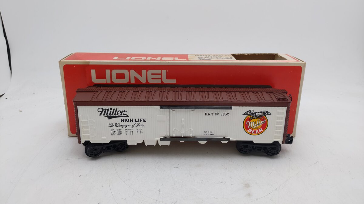 Lionel 6-9852 O Gauge Miller Beer Billboard Reefer Car EX/Box