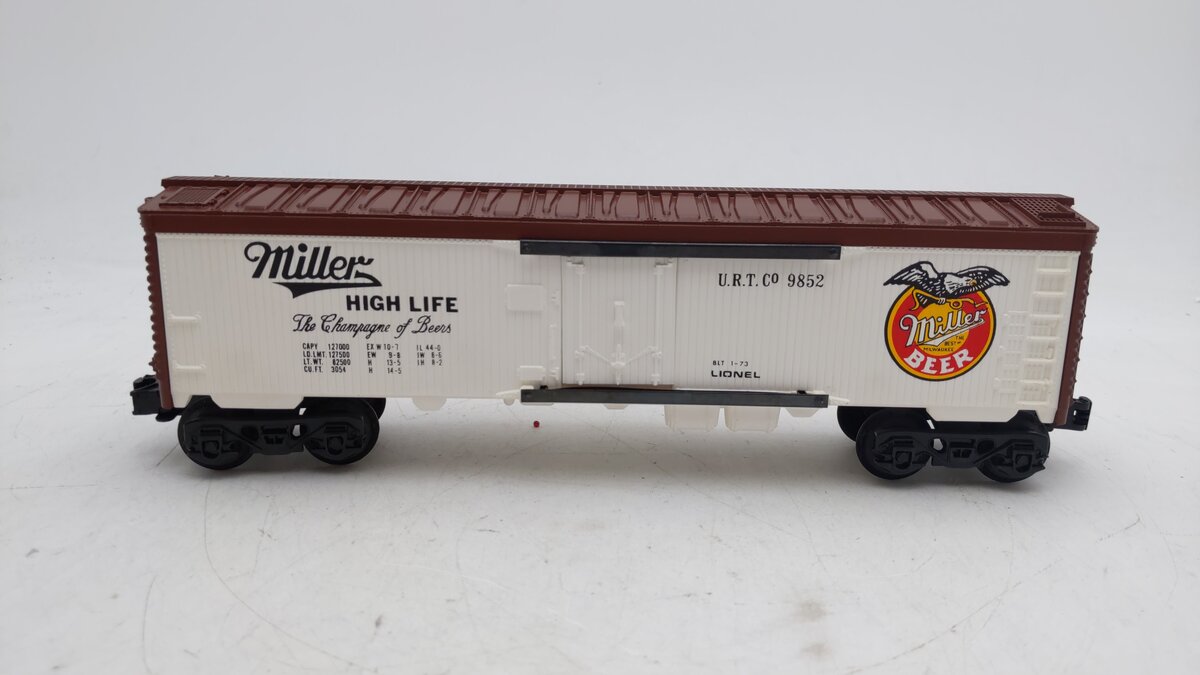 Lionel 6-9852 O Gauge Miller Beer Billboard Reefer Car EX/Box
